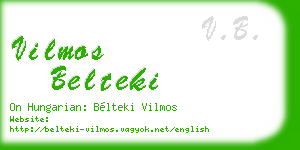 vilmos belteki business card